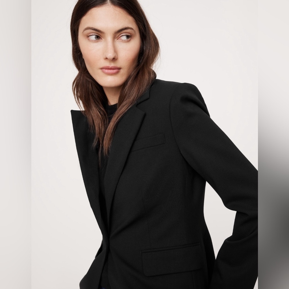 NWT! Banana Republic Black Siena Italian Wool Blazer - Multiple Sizes 🩷 #444943 - Picture 4 of 16